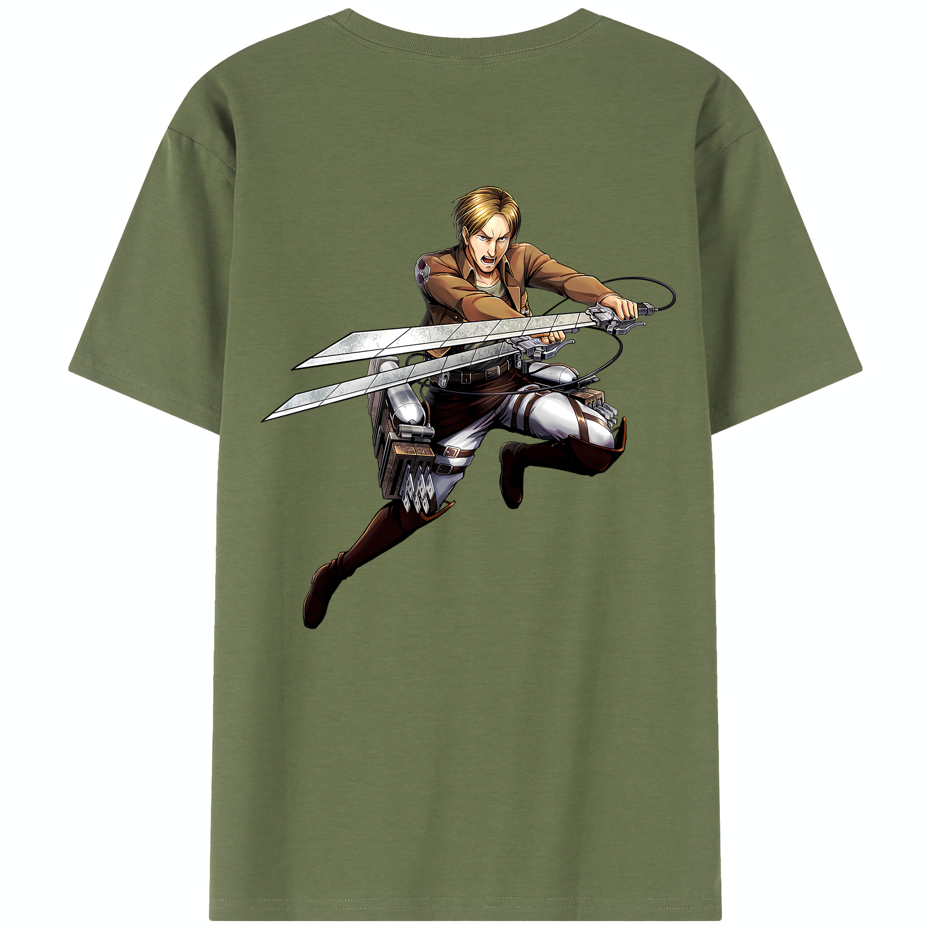 （画像用） 進撃の巨人 Attack on Titan 綿100％半袖Tシャツ（背面プリント）